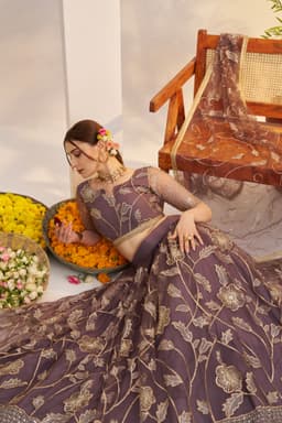 Dusty Purple Festive Lehenga