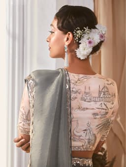 Grey Designer Saree for Wedding & Party Wear