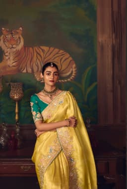 Sunshine Yellow Silk Haldi Saree