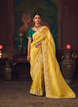 Sunshine Yellow Silk Haldi Saree