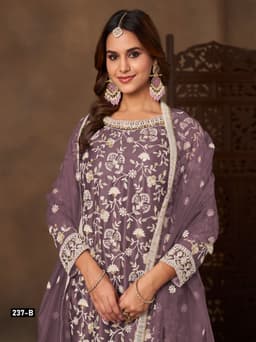 Lavender Net Palazzo Set
