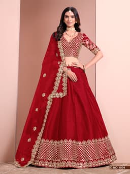 Red Bridal Festive Lehenga