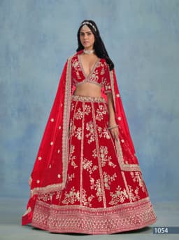 Red Indian Bridal Lehenga For Wedding look
