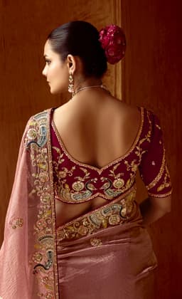 Mauve Festive Embroidery Saree