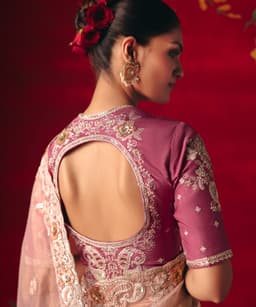 Blush Pink Wedding Festive Designer Saree