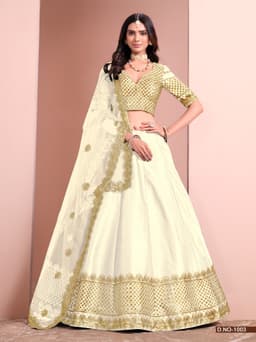 Cream Wedding Lehenga