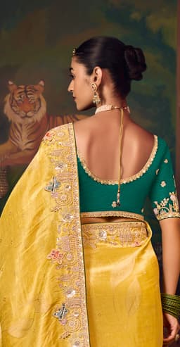 Sunshine Yellow Silk Haldi Saree