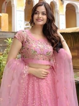 Pink Bridesmaid Lehenga Choli