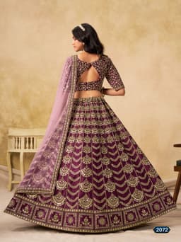 Royal Wine Purple Art Silk Bridal Lehenga Choli