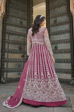 Rani Pink Designer Anarkali Suit
