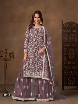 Lavender Net Palazzo Set