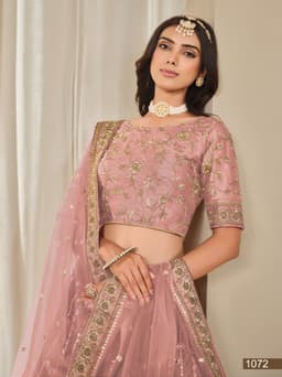 Pink Art Silk Lehenga for Wedding Wear
