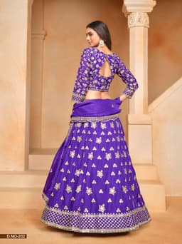 Royal Purple Engagement Lehenga Choli