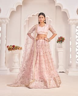 Blush Pink Designer Lehenga