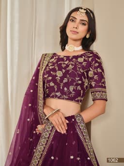 Wine Purple Wedding Lehenga