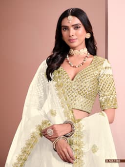 Cream Wedding Lehenga