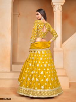 Mustard Yellow Festive Lehenga Choli